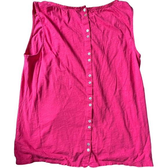 White Stuff Pink Sleeveless T-shirt Size 16 UK Buttoned Back Excellent Condition - Picture 6 of 8